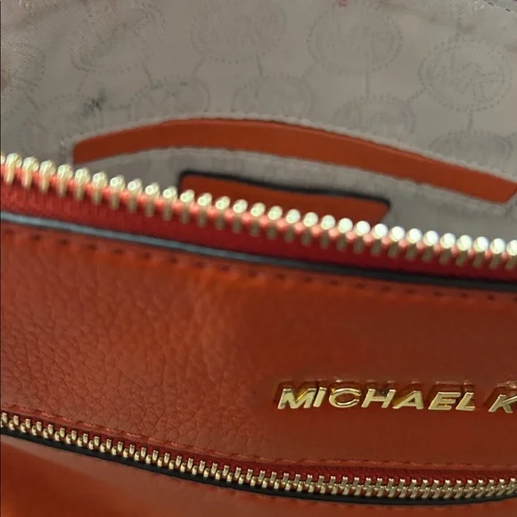 MICHAEL KORS Pebbled Leather Crossbody in Orange - Picture 4 of 5